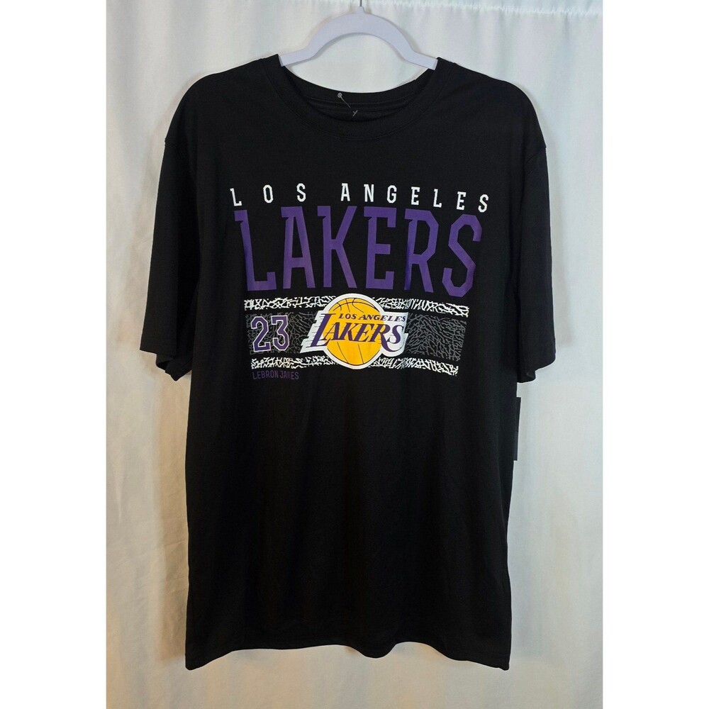 NBA Lebron James #23 Black Los Angeles Lakers T-shirt NWT